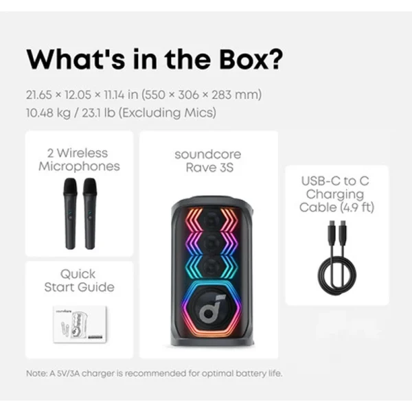 اسپیکر قابل حمل ANKER مدل RAVE 3S A31A3012 - Image 9