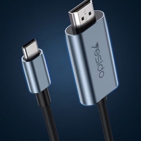 کابل Yesido Type-C To HDMI مدل HM10 - خاکستری (گارانتی 18 ماهه) - Image 5