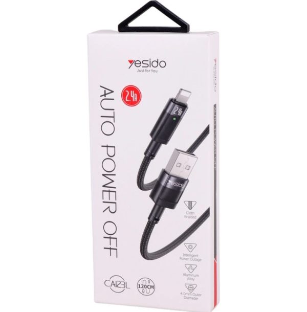 کابل شارژ Yesido مدل CA123L - مشکی (گارانتی 18 ماهه) - Image 5