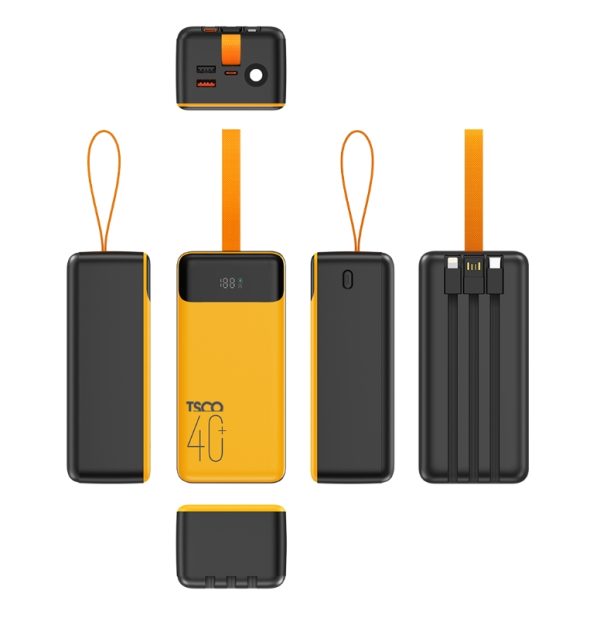 پاوربانک TSCO 40000mAh مدل TP 4001 - زرد مشکی (گارانتی 12 ماهه) - Image 5