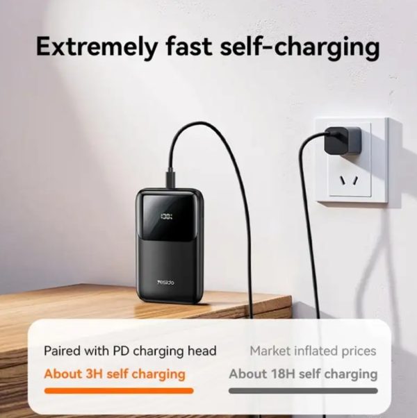 پاوربانک Yesido 10000mAh مدل YP71 - مشکی (گارانتی 18 ماهه) - Image 6