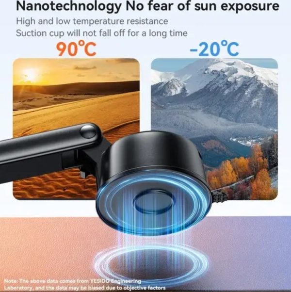 هولدر گوشی موبایل مگنتی پایه دار Yesido مدل C266 - مشکی - Image 5