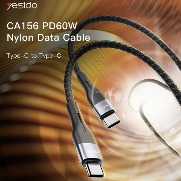 کابل شارژ فست Yesido Type-C to Type-C مدل CA156 - Image 3