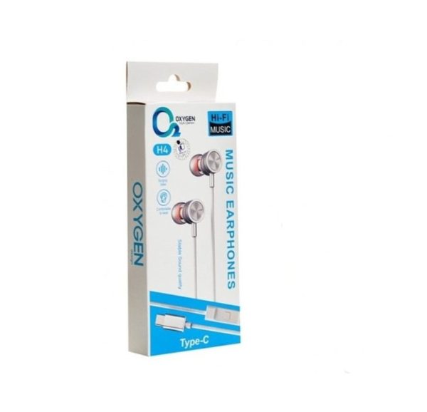 هندزفری باسیم Type-C اکسیژن مدل H4 - مشکی - Image 3
