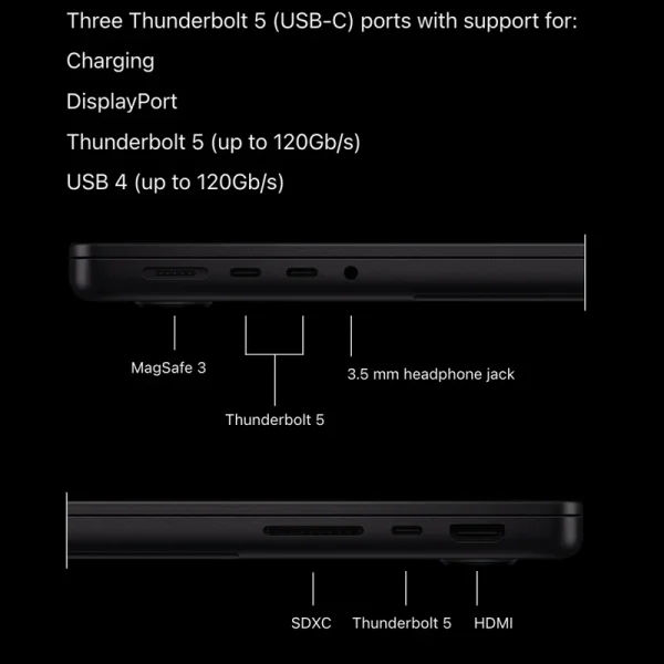 مک بوک پرو 2026 پردازنده M5 PRO رم 24 گیگ حافظه 2 ترابایت 14 اینچ - Image 9