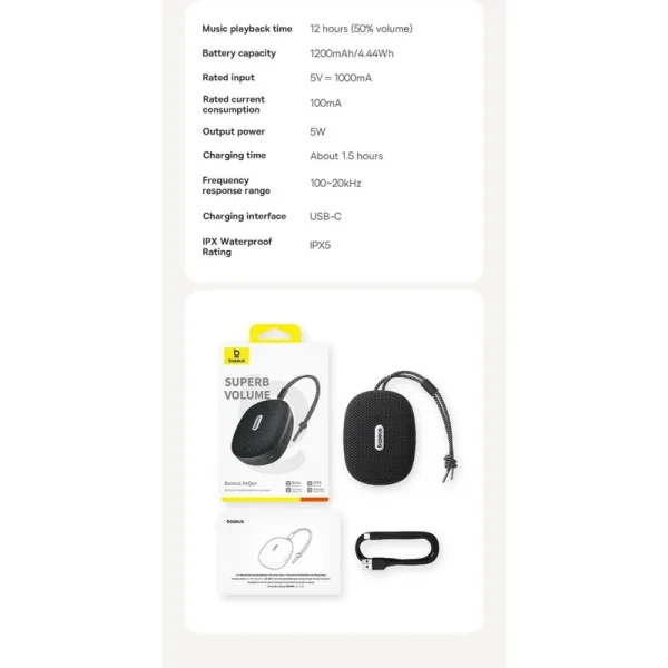 اسپیکر بلوتوثی بیسوس مدل AeQur 35 Pro - Image 16