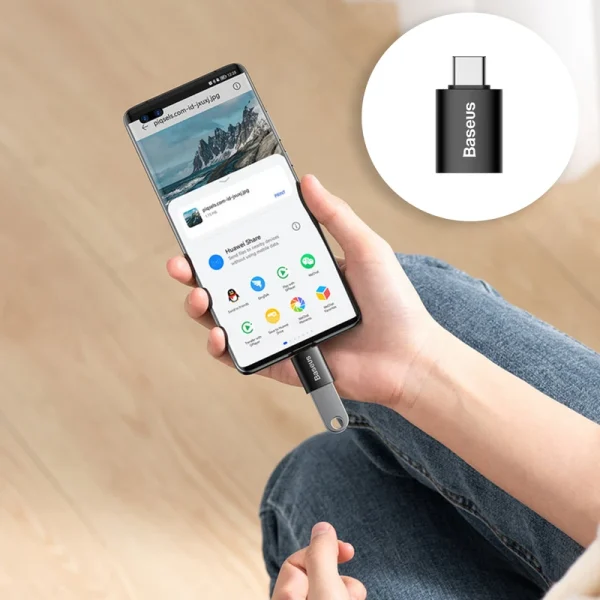 تبدیل Type-C To USB3.1 بیسوس مدل Ingenuity Series مشکی - Image 16