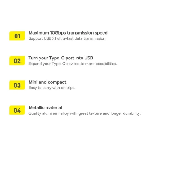 تبدیل Type-C To USB3.1 بیسوس مدل Ingenuity Series مشکی - Image 9