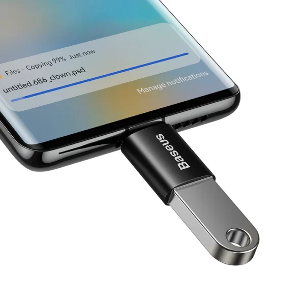تبدیل Type-C To USB3.1 بیسوس مدل Ingenuity Series مشکی - Image 15