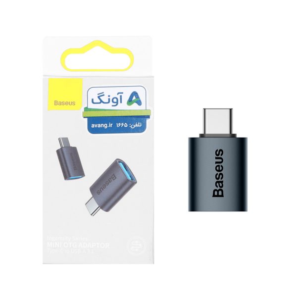 تبدیل Type-C To USB3.1 بیسوس مدل Ingenuity Series سرمه ای - Image 2