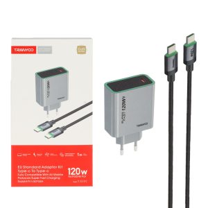 شارژر دیواری PD و فست تک پورت Tranyoo مدل T-EU8 C طوسی