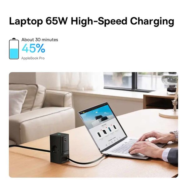 شارژر رومیزی بیسوس مدل PowerCombo Tower PowerStrip - Image 11