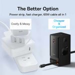 شارژر رومیزی بیسوس مدل PowerCombo Tower PowerStrip - Image 12