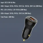 شارژر فندکی 60 وات الدینیو مدل C103 به همراه کابل USB-C - Image 7