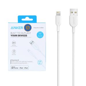 کابل شارژ آیفون انکر مدل PowerLine III A8813H21 سفید