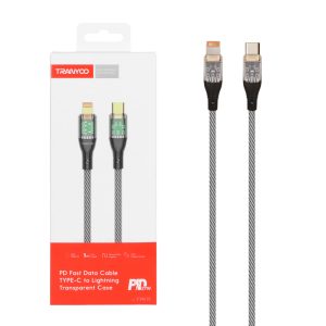 کابل شارژ ترانیو Type-C to Lightning مدل T-P40 IP