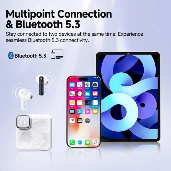 ایرفون بی سیم QCY مدل Melobuds Neo آبی روشن - Image 7