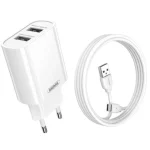 شارژ دیواری ریمکس مدل RP-U35 به همراه کابل تبدیل USB-C - Image 2