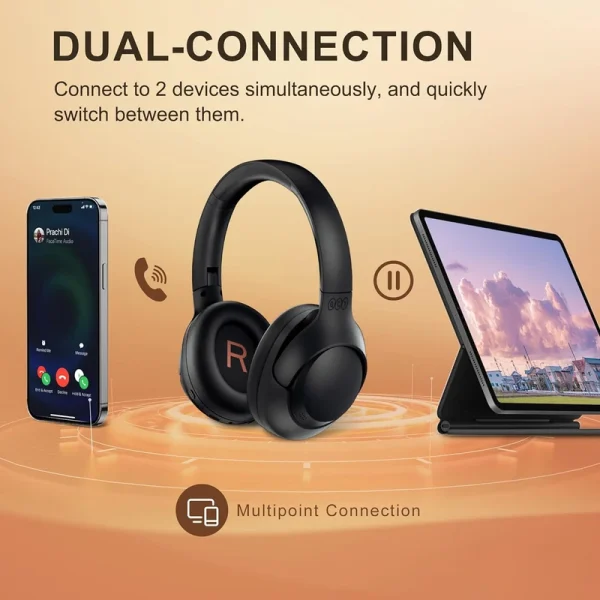 هدفون بی سیم QCY مدل H3 مشکی - Image 11