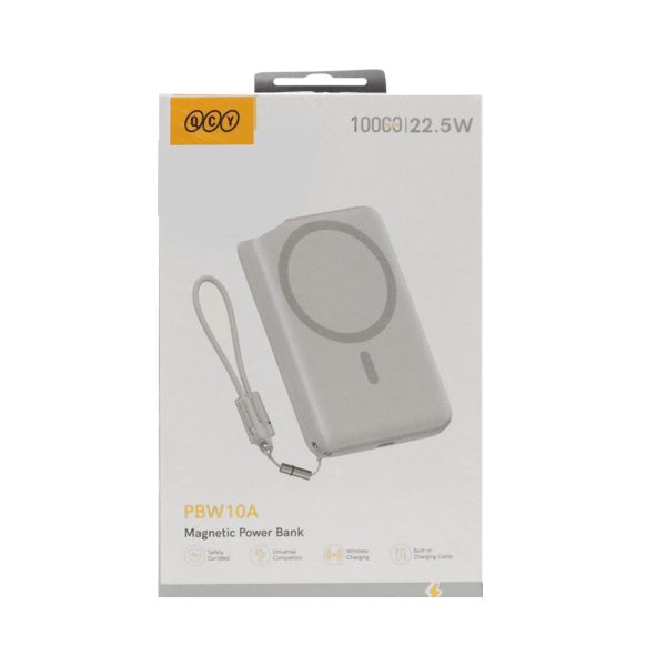 پاوربانک فست QCY مدل PBW10A نقره ای - Image 2