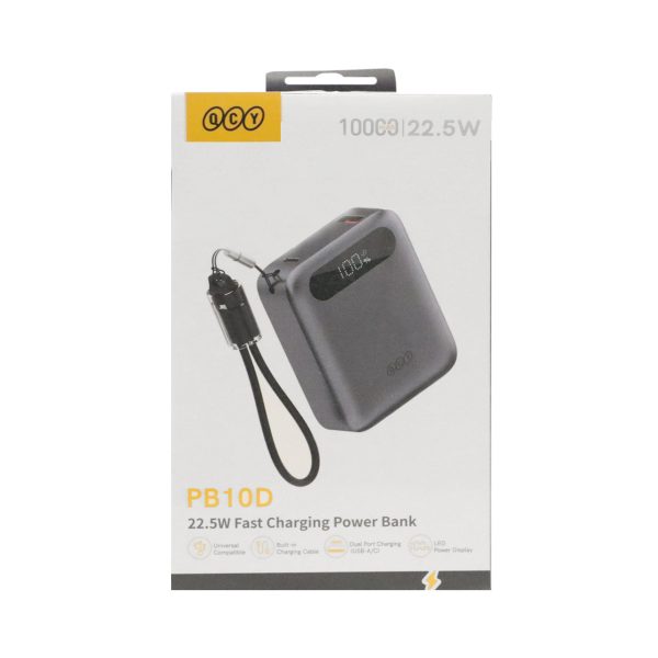 پاوربانک فست شارژ QCY مدل PB10D خاکستری - Image 4